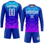 White Custom Light Uniform Pink Royal Blue-Hot Sublimation Soccer Jersey White Custom Light Uniform Pink Royal Blue-Hot Sublimation Soccer Jersey