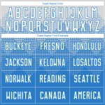 Powder Sublimation Custom Blue White Soccer Uniform Jersey