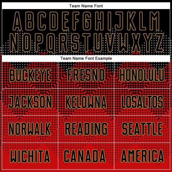 Uniform Gold Custom Sublimation Jersey Black-Old Red Soccer