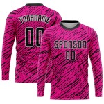 Sublimation Jersey Black-White Uniform Custom Soccer Pink