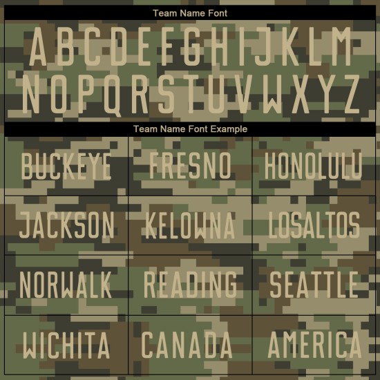 Sublimation Custom Service Uniform Salute Soccer Gold-Olive Jersey Camo To Vegas