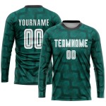 Sublimation Jersey Soccer Green White-Black Uniform Custom