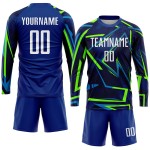 Green Royal Sublimation Jersey Soccer Uniform White-Neon Custom
