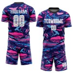 Soccer Uniform Custom Sublimation Jersey White-Pink Figure