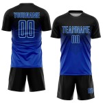 Black Royal-Light Jersey Blue Uniform Sublimation Custom Soccer