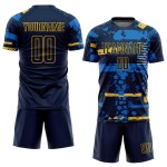 Custom Uniform Sublimation Jersey Navy Soccer Navy-Gold