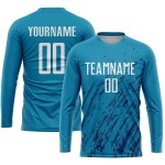 Custom White-Black Soccer Sublimation Blue Uniform Jersey Panther Custom White-Black Soccer Sublimation Blue Uniform Jersey Panther