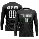Black Custom White-Neon Soccer Jersey Uniform Sublimation Green