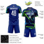 Green Royal Sublimation Jersey Soccer Uniform White-Neon Custom