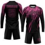 Black Uniform Jersey Soccer Sublimation Pink Custom