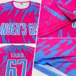 Light Custom Blue-White Soccer Jersey Uniform Pink Sublimation