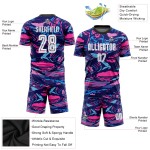 Soccer Uniform Custom Sublimation Jersey White-Pink Figure