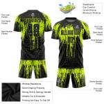 Green Jersey Uniform Neon Sublimation Soccer Custom Black