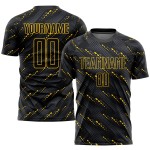 Black-Gold Black Soccer Custom Jersey Sublimation Uniform Black-Gold Black Soccer Custom Jersey Sublimation Uniform