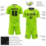 Custom Sublimation Uniform Jersey Black Soccer Green Neon Custom Sublimation Uniform Jersey Black Soccer Green Neon