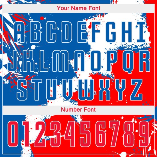 Uniform Soccer Royal Custom Sublimation Jersey Red-White