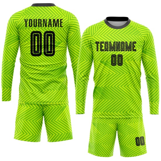 Custom Sublimation Uniform Jersey Black Soccer Green Neon Custom Sublimation Uniform Jersey Black Soccer Green Neon