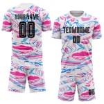 Soccer Sublimation Figure Custom Uniform Jersey Black-Pink