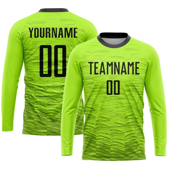 Uniform Green Custom Jersey Neon Black Soccer Sublimation Uniform Green Custom Jersey Neon Black Soccer Sublimation