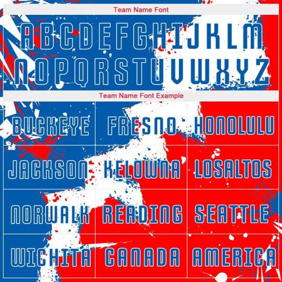 Uniform Soccer Royal Custom Sublimation Jersey Red-White