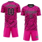 Sublimation Jersey Black-White Uniform Custom Soccer Pink