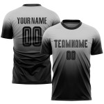 Black Jersey Sublimation Soccer Fade Fashion Custom Uniform Gray Black Jersey Sublimation Soccer Fade Fashion Custom Uniform Gray